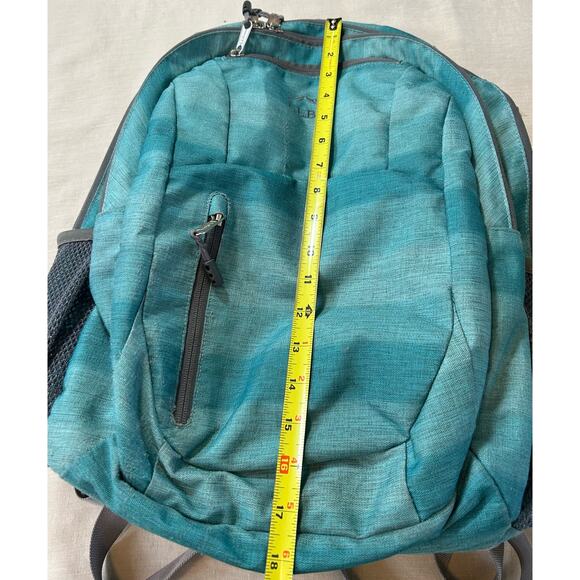 L.L.Bean Comfort Carry Laptop Backpack Green Ombré Stripe 18”x15”x6.5” - Picture 14 of 16